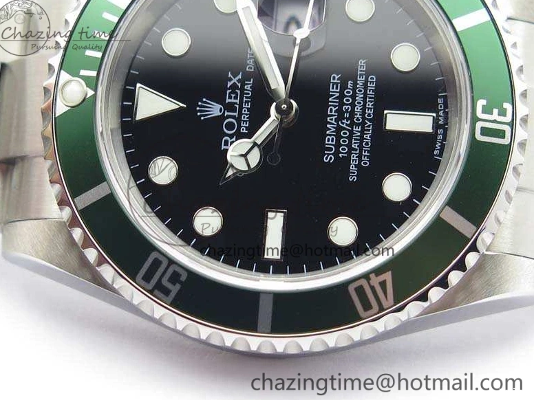 MiroTime 0106 Submariner 16610 LV Green No Rehaut Engraving JF 1:1 Best Edition On SS Bracelet SH ZeroBulk 3543